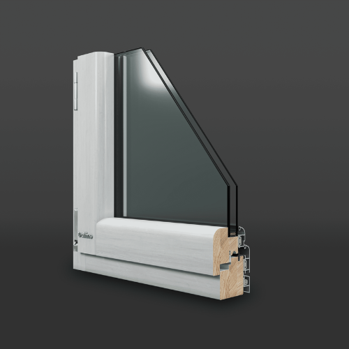 Infisso Legno-Alluminio Intesa 90 soft